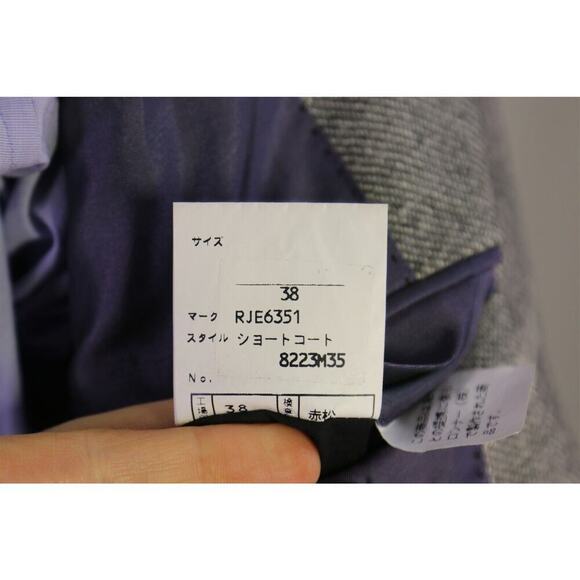 Richard James Gray/White Windowpane 3-Btn Wool Overcoat Coat 38R - Picture 11 of 11